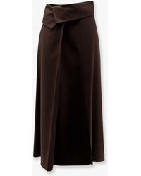 Alysi - Stretch Virgin Wool Long Skirt - Lyst