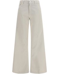 Haikure - Clara Velvet Pier Jeans Snow - Lyst