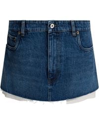 Miu Miu - Denim Miniskirt - Lyst