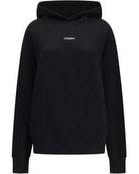 Dolce & Gabbana - Dolce & Gabbana Cotton Hooded Sweatshirt With Logo Patch - Lyst