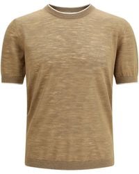 Brooksfield - Short-Sleeved Linen-Blend Shirt - Lyst