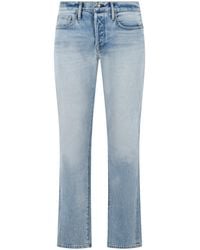 Tom Ford - Pale Cotton And Lyocell Jeans - Lyst