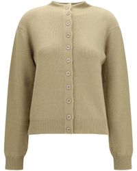 Lemaire - Reversible Cashmere Button Sweater Linden - Lyst