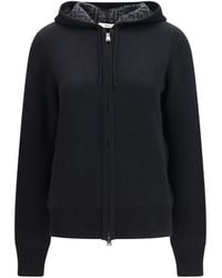 Fendi - Ff Zucca Cashmere Sweater Nero/Grigio Melange - Lyst