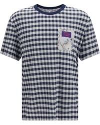 Loewe - Checked Jacquard Cotton T-Shirt - Lyst