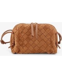 Bottega Veneta - Pochette Concert Suede Crossbody Bag - Lyst