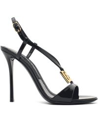 Dolce & Gabbana - Dolce & Gabbana 'Dg Logo' Patent Leather Sandals - Lyst