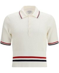 Thom Browne - Woven Cotton Polo - Lyst