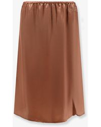 MM6 by Maison Margiela - Cupro Blend Midi Skirt - Lyst