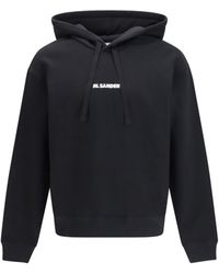 Jil Sander - Cotton Logo-Detail Hoodie - Lyst