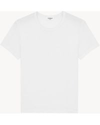Saint Laurent - Cotton Modal T-Shirt - Lyst