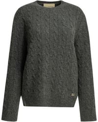 Valentino - Virgin Wool Crewneck Sweater - Lyst