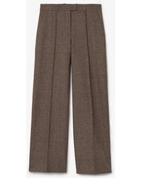 Burberry - Mixed Linen Tailored Pants - Lyst