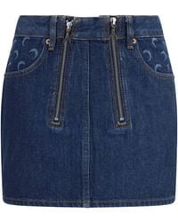 Marine Serre - Zipped Mini Skirt - Lyst