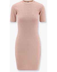 Fendi - Ff Cotton And Viscose Dress - Lyst