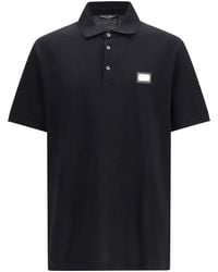 Dolce & Gabbana - Dolce & Gabbana Cotton Piqué Polo - Lyst