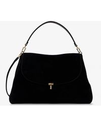 TOTEME - Suede T-Lock Shoulder Bag - Lyst