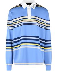 Amiri - 'Striped' Cotton Polo Shirt - Lyst