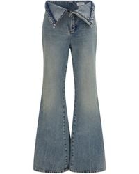 McQueen - High-Waisted Flared Jeans Royal - Lyst
