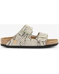 Birkenstock - Arizona Snake Oyster Sandals Python Print Leather - Lyst