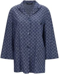 Gucci - Gg Jacquard Cotton Jacket - Lyst