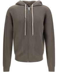 Rick Owens - Ribbed Virgin Wool Knit Hoodie - Lyst