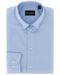 Emporio Armani - Stretch Poplin Shirt - Lyst
