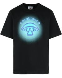 CASABLANCA - 'Airbrush Mushroom' Cotton T-Shirt - Lyst