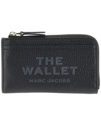 Marc Jacobs - Grained Leather Zip Wallet - Lyst