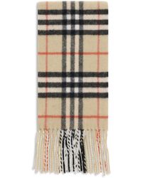 Burberry - Thin Cashmere Check Scarf - Lyst