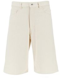 AURALEE - Silk Denim Shorts - Lyst