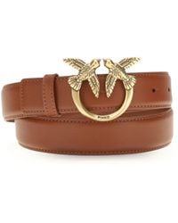 Pinko - Belt Love Berry Leather Antique - Lyst