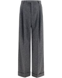 Valentino - Tailored Wool And Silk-Blend Pants - Lyst