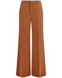 Chloé - Pants High-Waisted Flared Cotton - Lyst