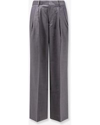 Tonywack - Wool Blend Trousers With Striped Motif - Lyst