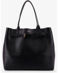 Tom Ford - Leather Shoulder Bag With Logo - Lyst