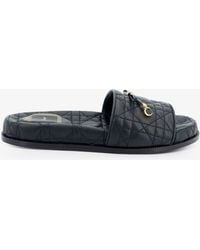 Dior - Dior Cannage Quilted Leather Sandals - Lyst