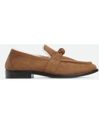 Bottega Veneta - Astaire Suede Leather Loafers - Lyst