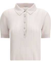 Allude - Polo-Neck Short-Sleeve Sweater 80 - Lyst