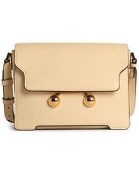 Marni - 'New Trunk' Ivory Leather Crossbody Bag - Lyst