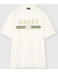 Gucci - Cotton T-Shirt With Logo - Lyst
