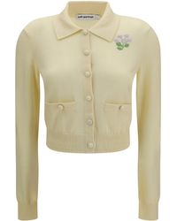 Self-Portrait - Floral Embroidered Knit Cardigan - Lyst