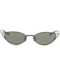 McQueen - Slim Cat-Eye Sunglasses With T-Bar - Lyst