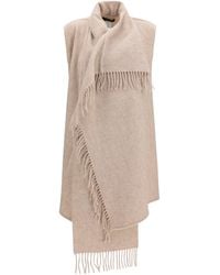 Fabiana Filippi - High-Neck Wool Cape - Lyst