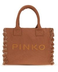 Pinko - Canvas Tote Bag-Scoiattolo - Lyst