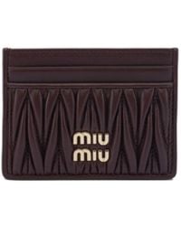 Miu Miu - Matelassé Nappa Leather Card Holders - Lyst