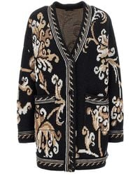 Etro - Jacquard Wool Cardigan - Lyst
