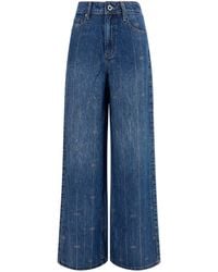 Self-Portrait - Crystal-Striped Jeans - Lyst