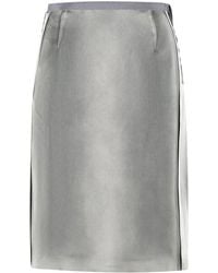 Maison Margiela - Viscose Midi Skirt - Lyst