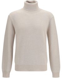 Brioni - Wool And Cashmere Turtleneck Sweater - Lyst